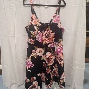 NWT! Speechless, Navy & Blush Floral Dress. Size 20.